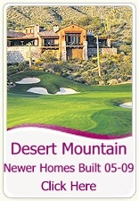 Desert Mountain Newer Homes Built 2005 - 2009